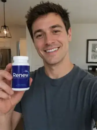 Smiling man featured in a customer review